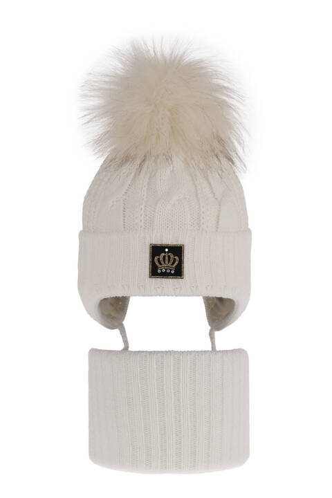 Зимний комплект для девочки: шапка и дымоходный крем Tigra